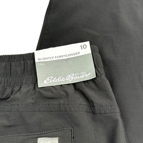 Eddie Bauer Slightly Curvy Fleece-Lined Stretch Joggers Women's Size 10 Tall - Picture 4 of 7